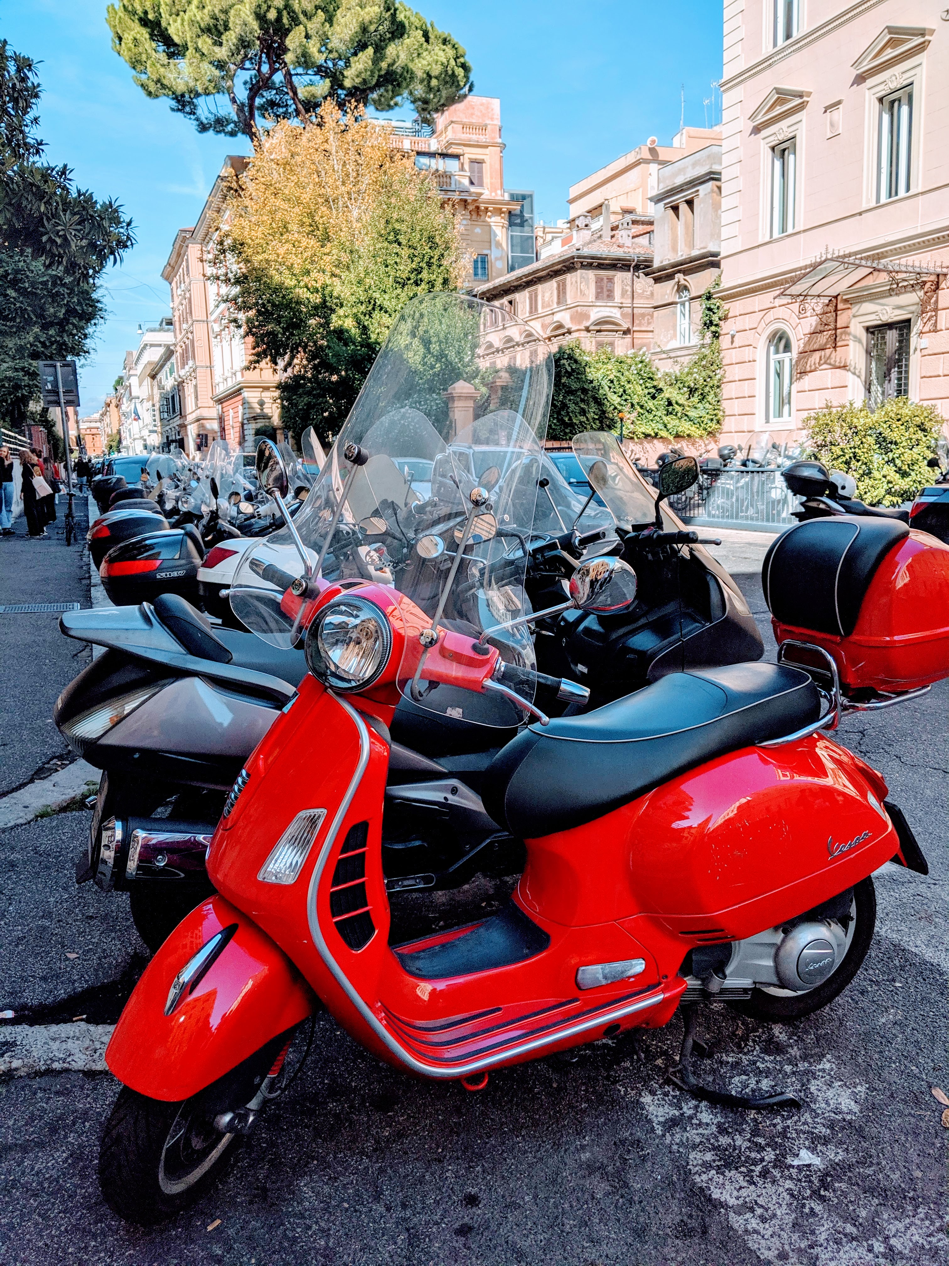 Red Vespa in Rome