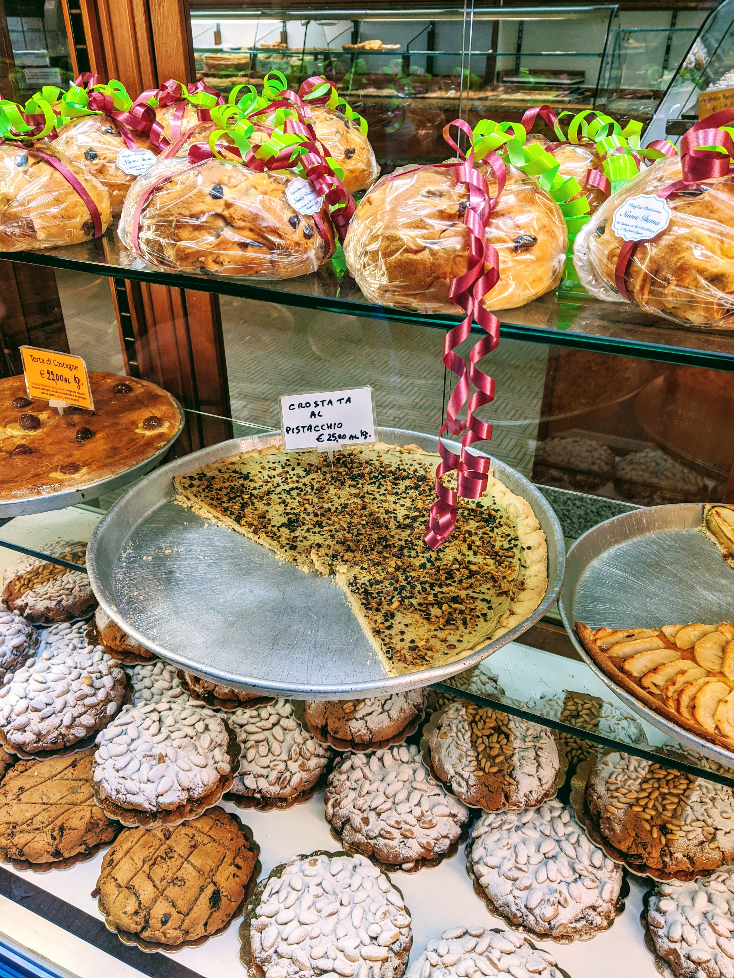 Genoa Cakes in a Bakery in Liguria